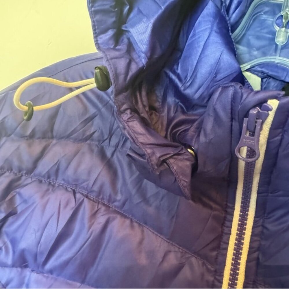 DESCENTE Down Ski Puff Jacket Coat Remove Hood Warm Parka Zipper Pockets Pack 10 - Picture 8 of 16